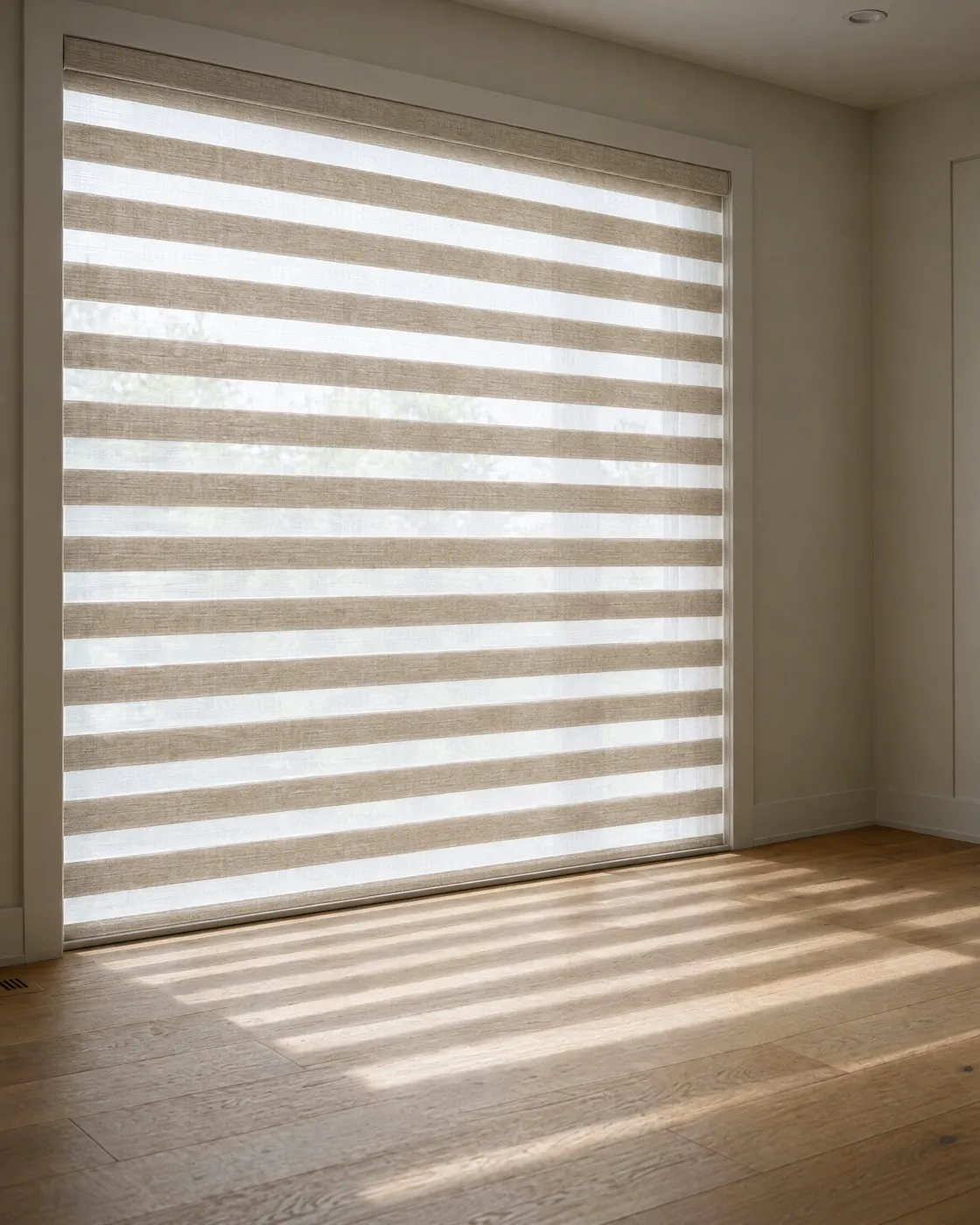 Zebra Blinds — Alternating sheer & opaque bands — the studio's most-requested